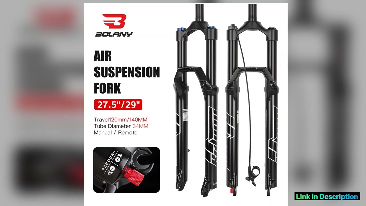 Bolany Bicycle Air Fork 27529 Inch Mtb Bike Air Suspension Fork 120140mm Travel 34mm Straight Tube