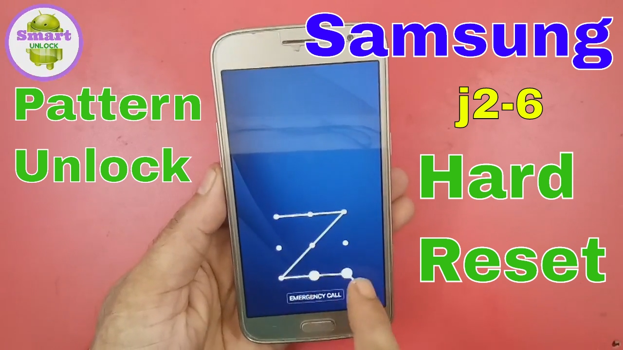 Hard Reset Samsung J2 2016 Pattern Unlock By Hand Youtube
