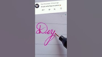 Diya name write in cursive writing #writing#cursive#beautiful#name#Diya#short#clip#shorts#feed