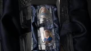 Набір з 6 кришталевих склянок для віскі з посрібленням та емалями &quot;Видатні українці&quot; від BIANCANEVE