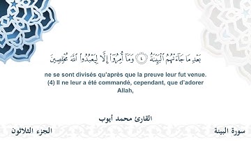 سورة البينة - القارئ محمد أيوب | مشروع #100ختمة