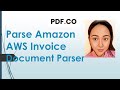 How to Parse Amazon AWS Invoice using PDF.co Document Parser