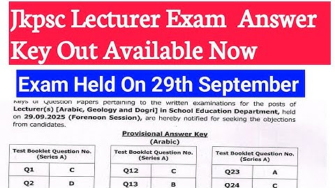 Jkpsc Lecturer Exam Today