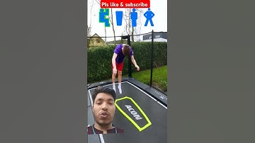 Jumping into impossible SHAPES 2😱 #challenge #trampoline #frontflip