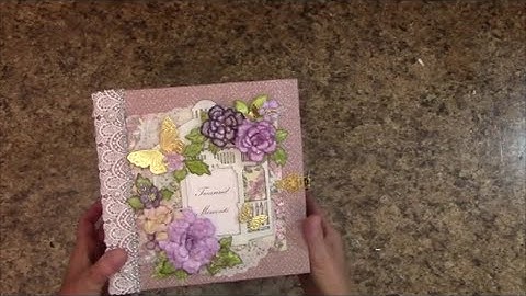 PART 1 TUTORIAL 8 X 8 MINI ALBUM WITH MULBERRY KISSES PAPER - DESIGNS BY SHELLIE