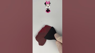 What color do mixed Minnie Mouse characters make? #colormixing #oddlysatisfying #mixingthings