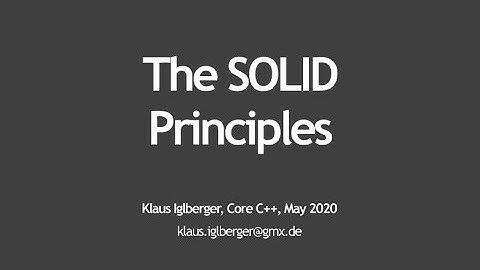The SOLID Principles