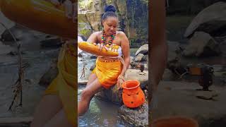 Colorful African Traditional Themed Photoshoot On A Waterfall In Meru, Kenya.