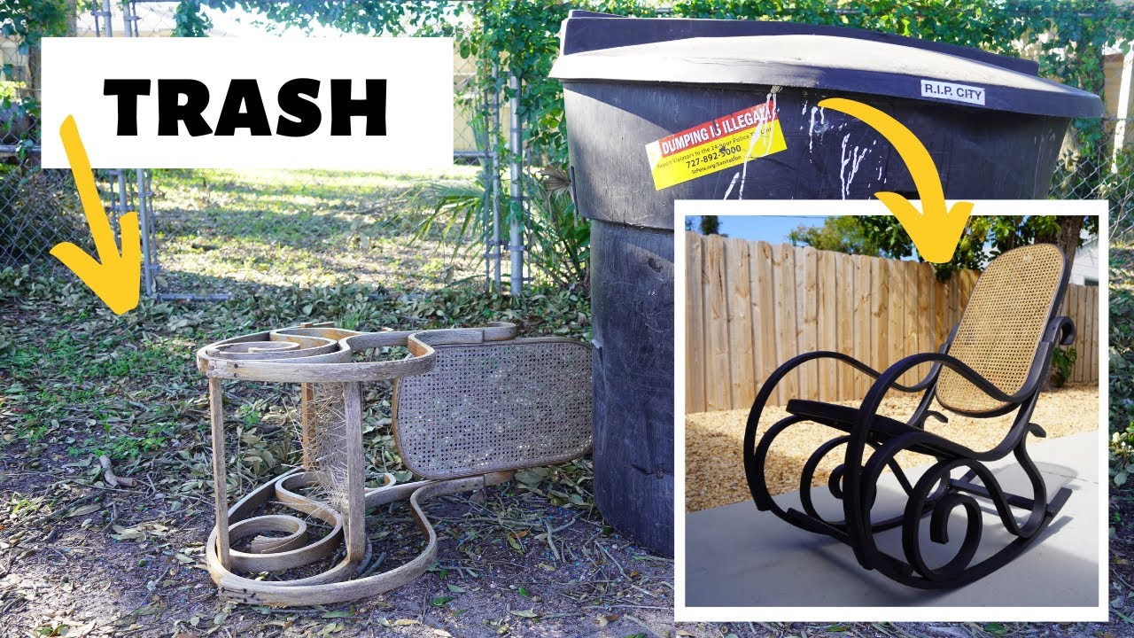 Trash to Treasure Bentwood Rocking Chair | Furniture Flip - YouTube