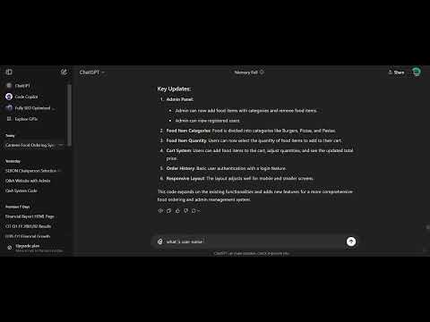 CANTEEN FOOD ORDERING SYSTEM IN HTML CSS AND JAVASCRIPT - YouTube