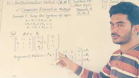 Bsc mathematical method ch.5 Exercise 5 Questions 1 to 7