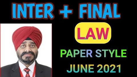 CMA Inter + Final Law Paper Pattern Ft. Online Exam Of June 2021 Attempt