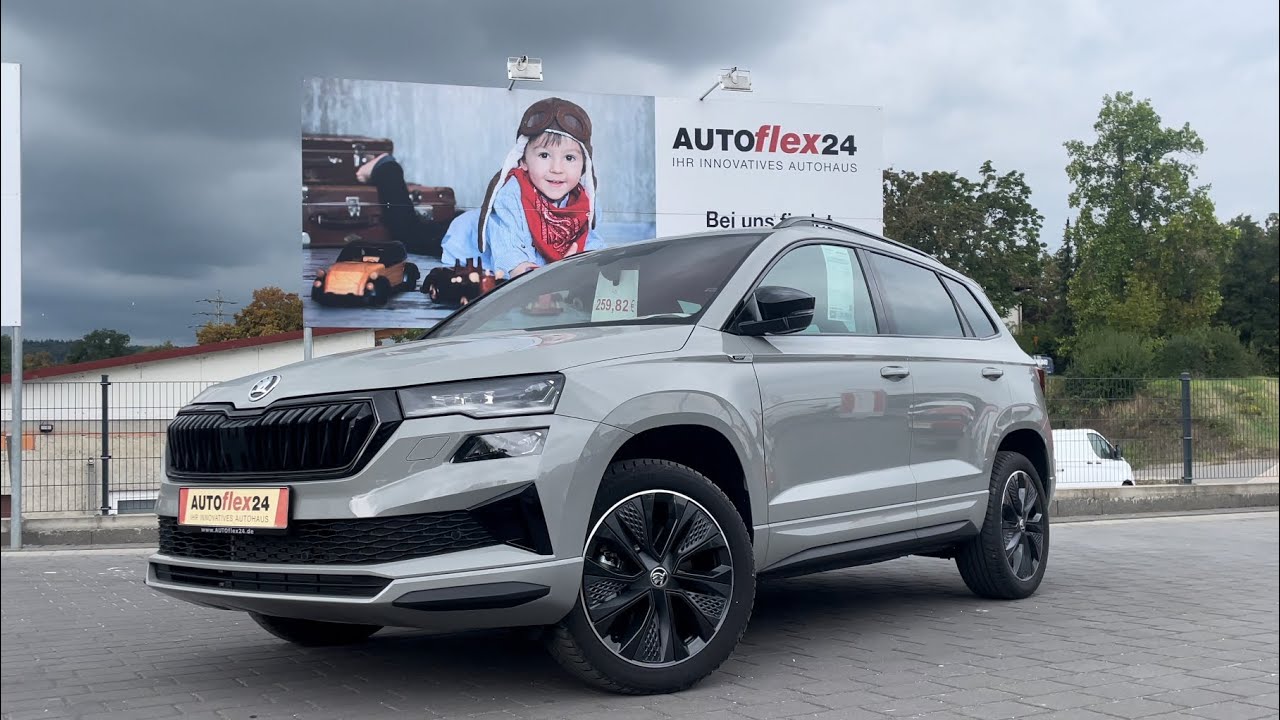 New 2023 Skoda Karoq Sportline 150ps interior exterior review 