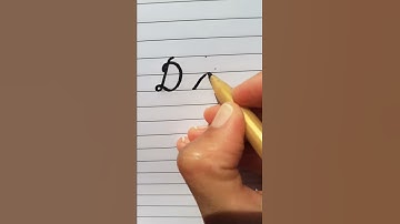 How to write D letter in Cursive Writing