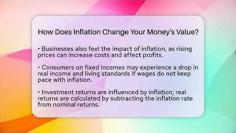 How Does Inflation Change Your Money