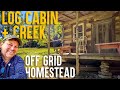 Debt Free, Off Grid Log Cabin. Self reliance Homestead | Prepping and self sufficiency