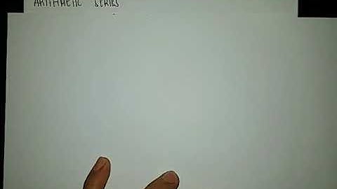 Arithmetic Series Tutorial