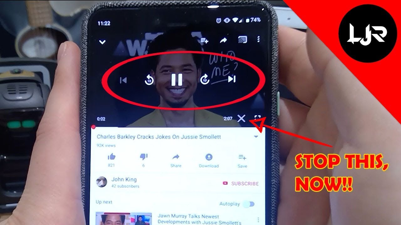 How To Disable 'X' Button On Youtube App