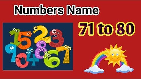 Numbers Name 71to80/Numbers Name Seventy one to Eighty
