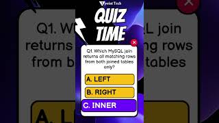 MySQL Quiz | MySQL Practice Questions & Answers for Fresher | Tpoint Tech