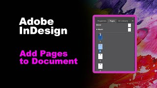 Add pages in an InDesign Document