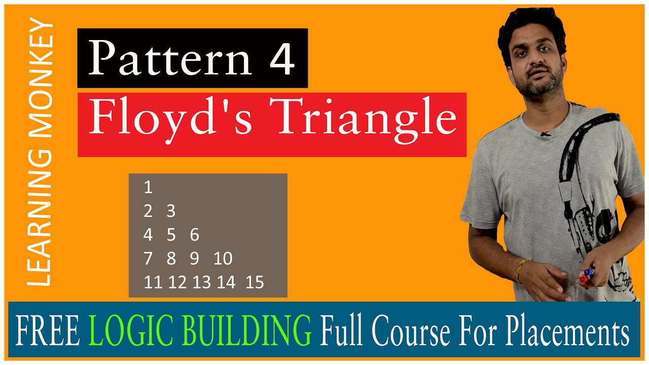 Pattern 4 Floyd's Triangle || Program 32 || Logic Building || Learning ...