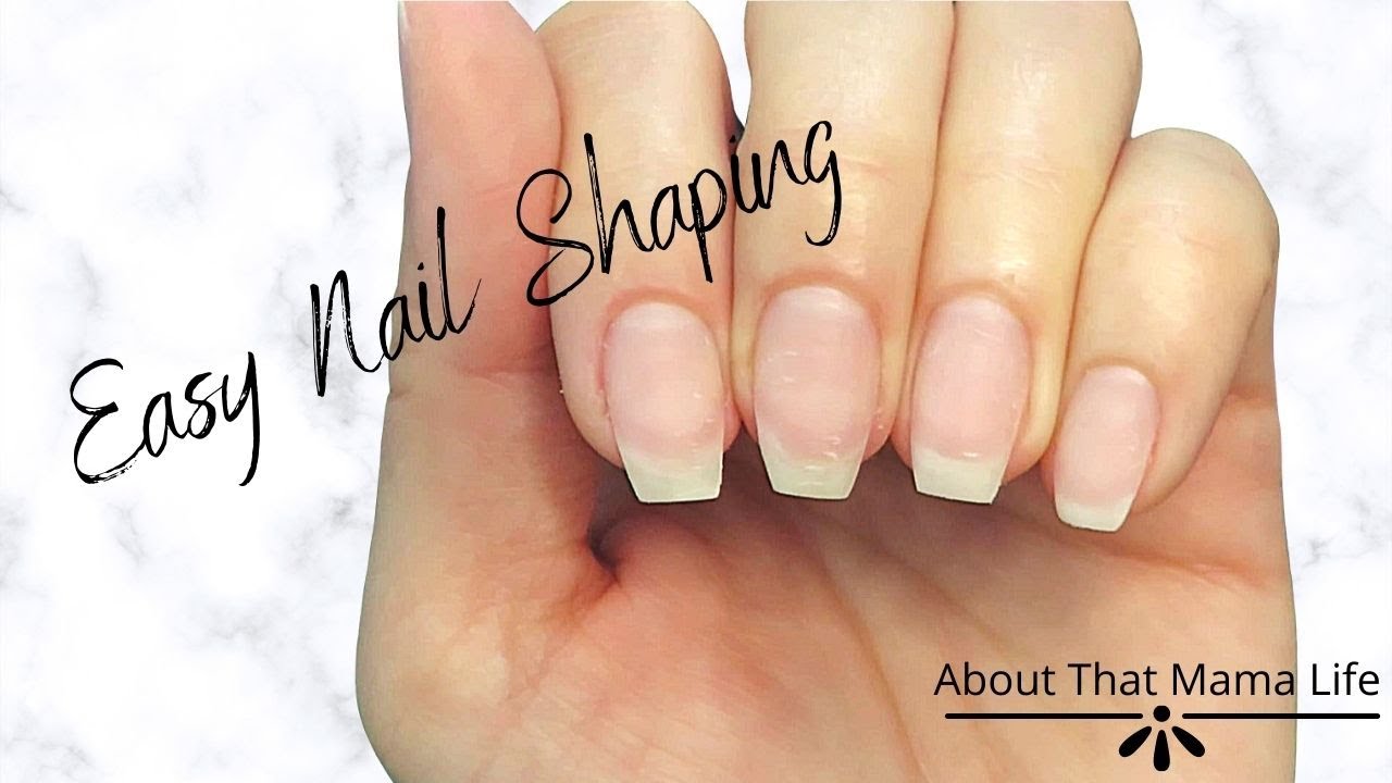How To Shape Natural Nails Or Tips | Easy Coffin Shaped Nails - YouTube