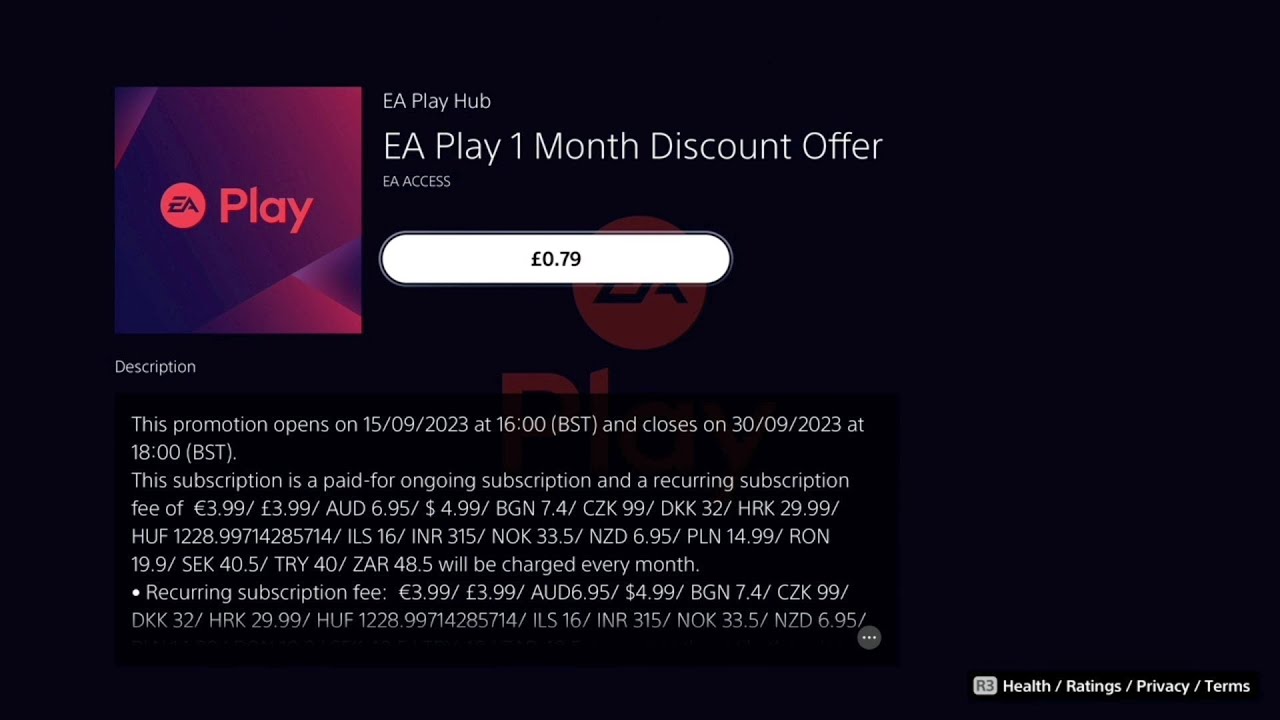 EA Play 1 Month