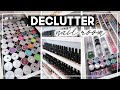 DECLUTTER | Cleaning Out & Organizing Nail Products! | ASMR | Nail Studio