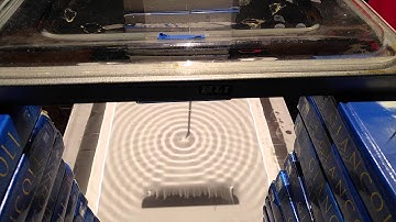 Ripple Tank 10 Circular Waves and Flat Reflector