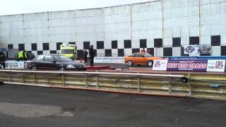 Honda Drag Series 2013 Neil B18 EJ9 vs Andrius CRX B16 Turbo