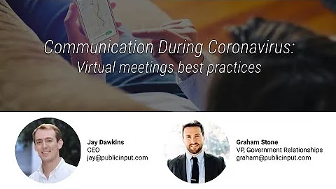 Virtual Public Meetings: Best Practices from PublicInput.com