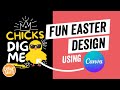 Easy Easter T-Shirt Design Using Canva | Using Doodles and The Draw Tool for Print on Demand