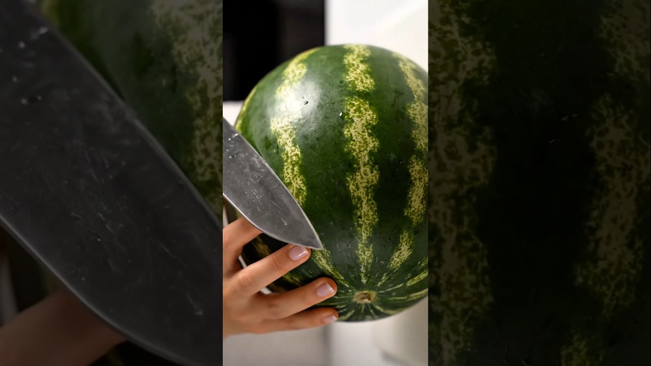 Perfect Watermelon Slice 🍉🔪 | Crisp ASMR Cutting