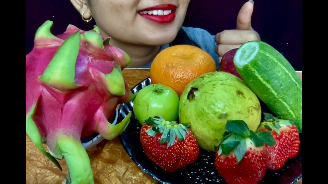 eating-fresh-fruit-eating-indian-food-snk-foodies-youtube