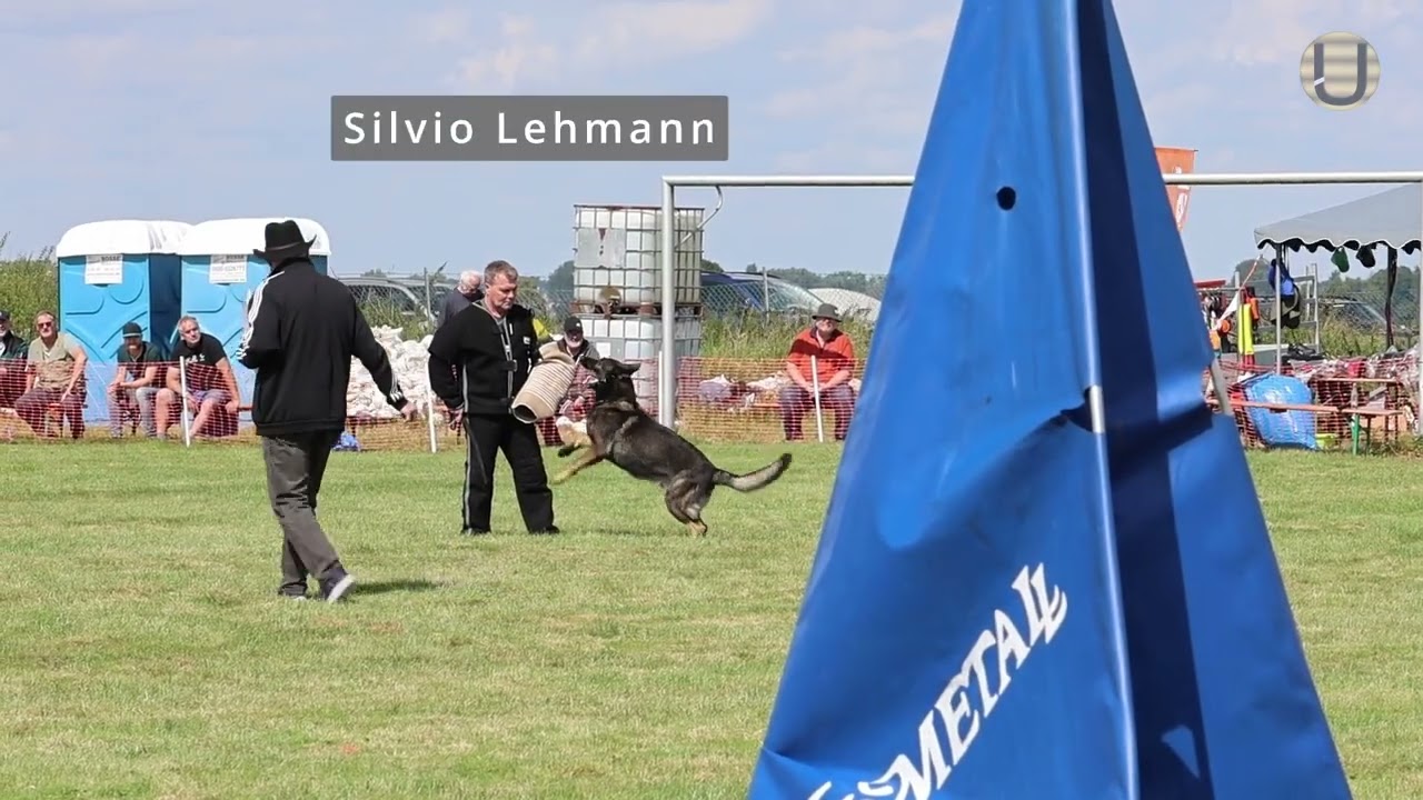 Frank Aeffner mit dem Rüden Yack vom Wellental im Schutzdienst
