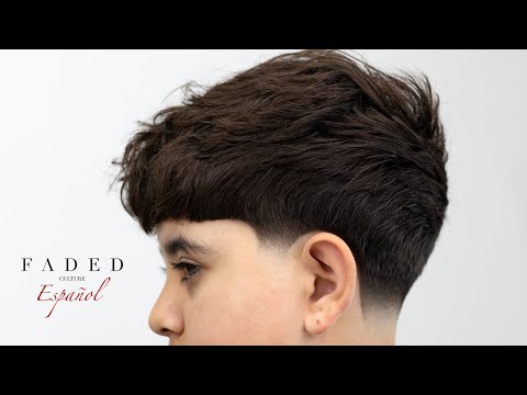 Textured Cut with Bangs + Low Taper Fade