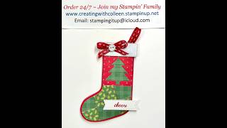 Foldable Dies Stitched Stocking Christmas Tag!