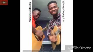 Godwyn and ricky lace performs wizkid new hit songs on a guitar.