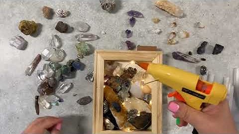 How to Make a Mineral Shadow Box with Fairy Lights