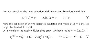 ch11 10. Heat equation with Neumann Boundary condition. Wen Shen