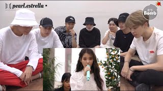 BTS(방탄소년단) reaction to [IU] 'eight' Acoustic Ver. Live Clip