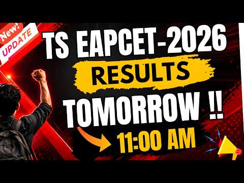 🔥 TG EAPCET 2026 RESULTS  UPDATE // Date& Time Full details