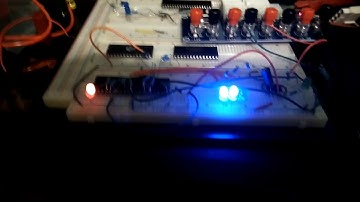 Z80 nop processor test on breadboard.