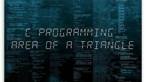 C programm to find area of triangle of three sides