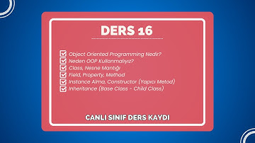 Ders 16 4 - OOP Nesne Tabanlı Programlama