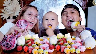 MUKBANG BUAH BEKU BERSAMA BAYIKU, TERNYATA RASANYA GINI ? SUPER GEMASH | MUKBANG FROZEN FRUIT