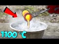 ドライアイスに１１００℃の溶岩を注いでみた。どうなる？