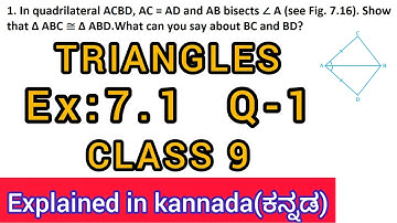 in quadrilateral acbd ac=ad and ab bisects angle a
