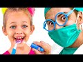 Dentist kids songs  nursery rhymes about healthy habits with maya and mary